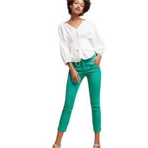 Anthropologie Level 99 Liza Sateen Skinny Trousers Women’s Size 29